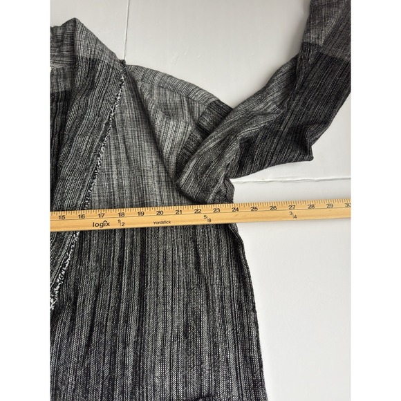 Eileen Fisher Hazy Blocks Organic Cotton Shawl Collar Jacket Sz L/XL Lagenlook - Picture 11 of 13